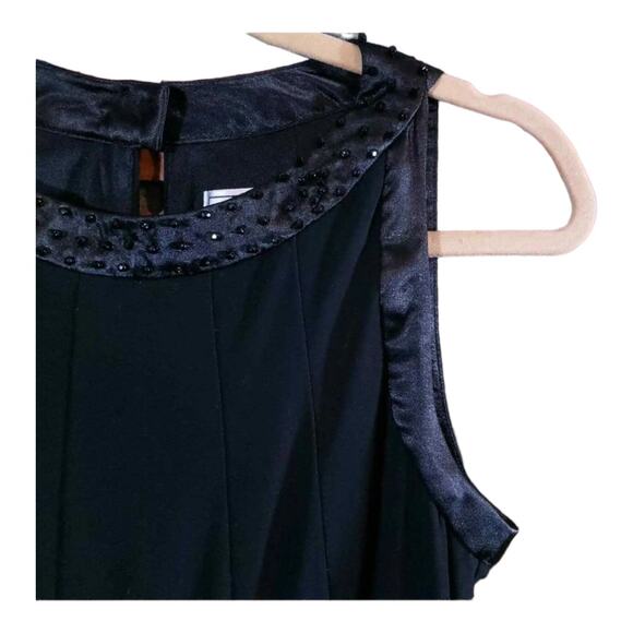 Eliza J Sleeveless Black A-line Cocktail Dress Event Party Beaded Women's 10 - Picture 3 of 6